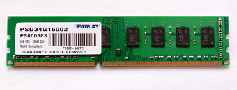 Модуль памяти DDR3 4096Mb PC-12800 1600MHz Patriot