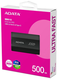 Внешний накопитель SSD 500Gb ADATA SD810 USB3.2 черный