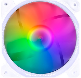 Вентилятор для корпуса 120mm 1STPLAYER F1 3-Pin, 1100 об/мин, FRGB, White