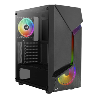 Корпус Aerocool Scape-G-BK-v2 2*USB3.0, mATX, черный