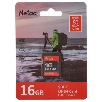 Карта памяти SD 16Gb Netac P600 SDHC Class 10