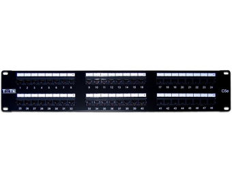 Патч-панель 48 port UTP 5e, RJ45, 19" 2U, Lanmaster