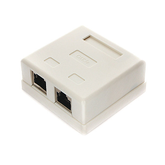 Розетка 2 port RJ-45 STP 8P8C кат.5е
