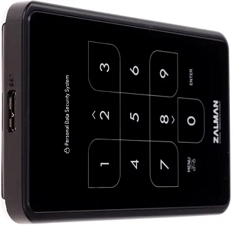 Внешний контейнер USB3.0 -> SATA 2.5", Zalman ZM-SHE500, алюминий, чёрный