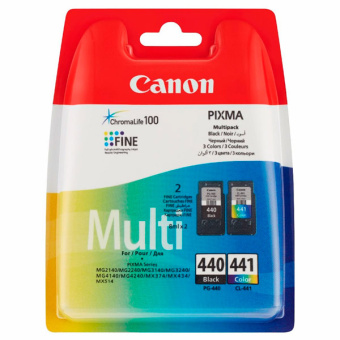 Картридж струйный Canon PG-440+CL-441 для Canon MG2140/MG3140, черный + трехцветный