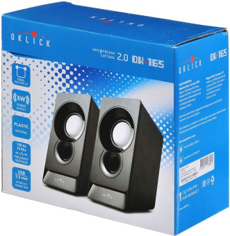 Акустическая система OKLICK OK-165 (2x3W питание от USB) black
