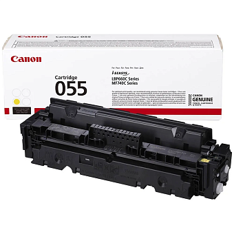 Картридж лазерный Canon 055 Y для Canon LBP663Cdw, LBP664Cx, MF746Cx, MF742Cdw, MF744Cdw
