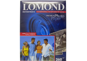 Бумага Lomond [A3] суперглянцевая, 260гр/м2, 20л