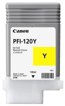 Картридж струйный Canon PFI-120Y для TM-200/TM-205/TM-300/TM-305, желтый