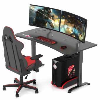 Стол компьютерный MaDXRacer ARENA GTS14 "1400х820х750" черный карбон, пиксели