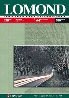 Бумага Lomond [A4] матовая 2х сторонняя, 130гр/м2, 100л