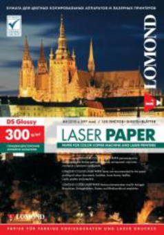 Бумага Lomond [A4] глянцевая 2х сторонняя, (для лазерной печати), 300 г/м2, 150л