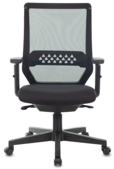 Кресло Бюрократ MC-611N (сетка/ткань, эргономичная спинка, регулируемые подлокотники, до 120 кг) Черный