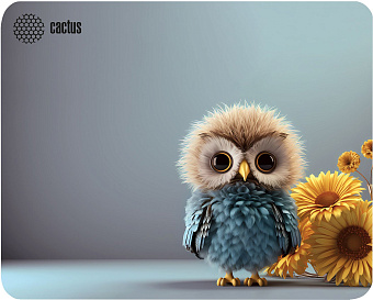 Коврик для мыши CACTUS [CS-MP-D12M] 300x250x3мм, Owl gray