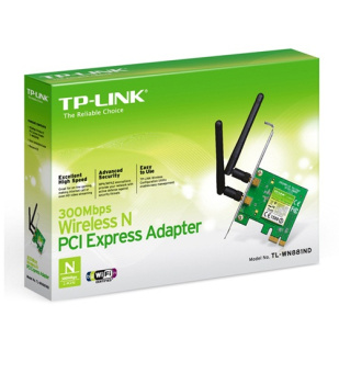 Сетевая карта PCI-E TP-Link TL-WN881ND (802.11b/g/n, 11/54/300, 2.4GHz)