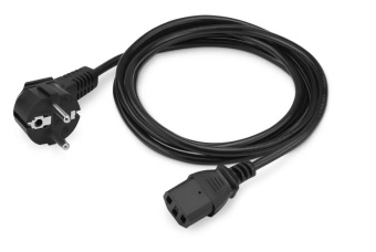 Кабель питания 220V  1.8м, Schuko- C13,  6А, Buro черный