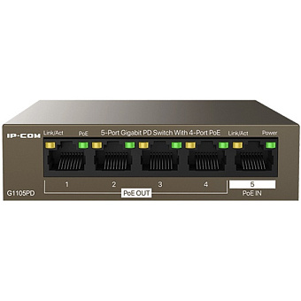 Коммутатор 5 port IP-COM G1105PD 1000 Мбит/сек 4*PoE