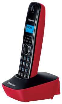Радиотелефон Panasonic DECT KX-TG 1611 RUR (АОН, красный)