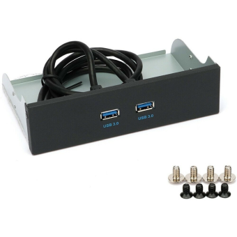 Концентратор 2-port USB3.0 в 5.25" отсек, Gembird FP5.25-USB3-2A