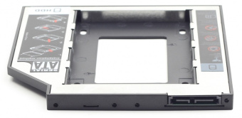 Адаптер Gembird MF-95-01 (вместо sata привода в ноутбук, пластик) 9.5мм