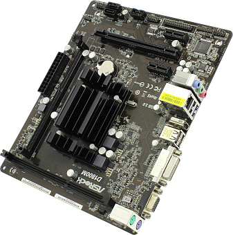 Материнская плата + процессор ASRock D1800M Cel J1800(2.41) 2*DDR3 1*PCI-Ex16 2*PCI-Ex1 2*SATA VGA DVI HDMI LAN mATX