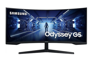 Монитор 34" Samsung Odyssey G5 (VA 3440x1440 1ms 165Hz HDMI DP) Black