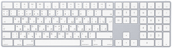 Клавиатура беспроводная Apple Magic Keyboard Numeric Keypad серебристый