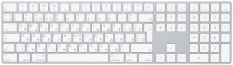 Клавиатура беспроводная Apple Magic Keyboard Numeric Keypad серебристый