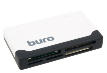 Внешний картридер USB2.0 Buro BU-CR-2102 СF/microSD/SD/MS/MS Pro/MS Duo/MMC, белый