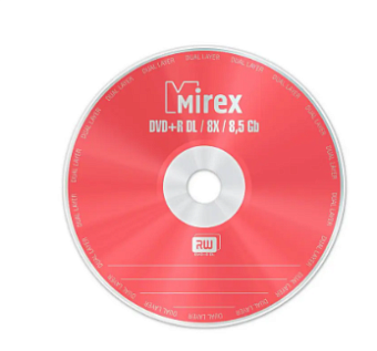 Диск DVD+R 8,5Gb MIREX 8x  Dual Layer бумажный конверт.