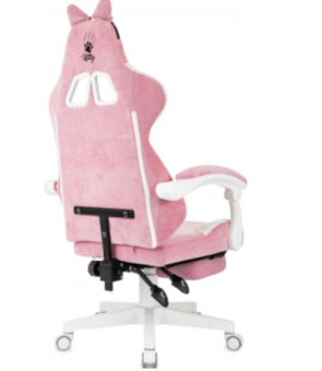 Кресло Knight Kitty/F W Fabric розовый/молочный крестов. пластик подст.для ног пластик белый