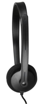 Наушники проводные ACD Call H100A (Jack 3.5mm, 1х динамик 40мм, кабель 1.6м) черный