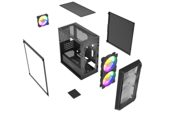 Корпус Powercase Mistral Micro A3B ARGB V2 mATX Bllack