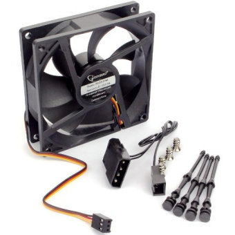 Вентилятор для корпуса 92mm Gembird S9225H-3P4M (3 pin/4pin Molex, провод 30cm)