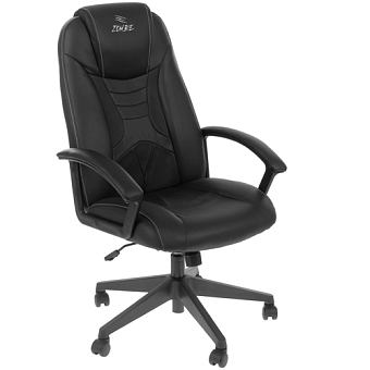 Кресло Zombie 8 (эко.кожа, мех. качания, крест. пластик, до 120 кг) Черный