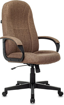 Кресло Бюрократ T-898 ткань, подлокотники с мягкими накладками, коричневый