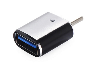 Переходник–адаптер USB-C (m)  --  USB-A (f), iNeez (OTG) Black
