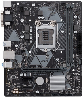 Материнская плата Socket-1151-v2 ASUS PRIME H310M-K (H310) 2*DDR4 2*PCI-Ex1 1*PCI-Ex16 4*SATA VGA DVI mATX