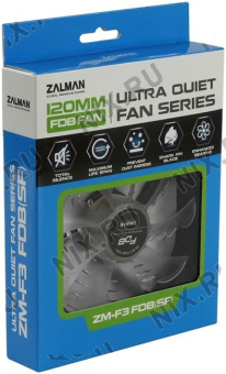Вентилятор для корпуса 120mm Zalman ZM-F3 FDB (SF) (120x120x25мм, 1000-1500об/мин, 18-23дБ)