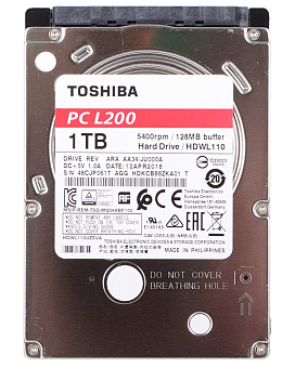 Жесткий диск_2.5" SATA 1Tb Toshiba L200 Slim 5400rpm 128Mb SATA-III