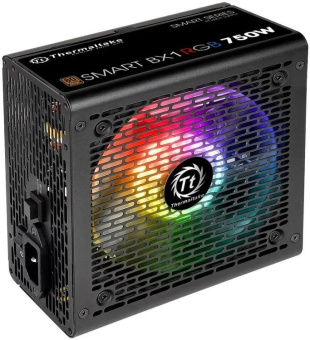 Блок питания .750W Thermaltake Smart BX1RGB (120mm, 24+8pin 4*8pin, 8*Sata, 4*IDE, RGB, 80 PLUS Bron