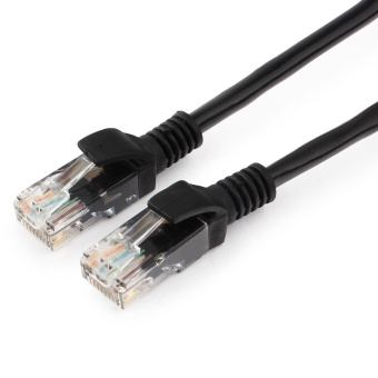 Кабель патч-корд .Patch cord кат.5e  2.0м, Гарнизон, многожильный, чёрный
