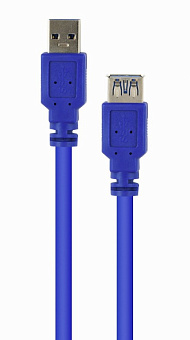 Кабель USB3.0 Am < - > Af удлинительный  3.0м, Cablexpert, экран, синий