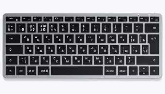 Клавиатура беспроводная Satechi Slim X1 Bluetooth Keyboard темно-серый