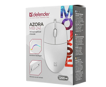 Мышь проводная Defender Azora MB-241 White