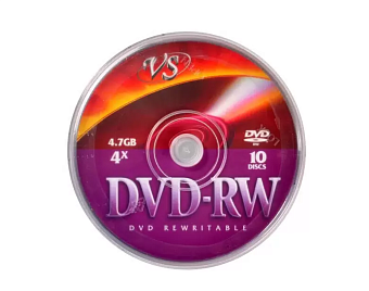 Диск DVD-RW 4,7Gb VS 4x Cake Box (10шт.)