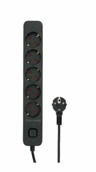 Сетевой фильтр Гарнизон EPS-5-B-3 10А 5 розеток 3.0м черный