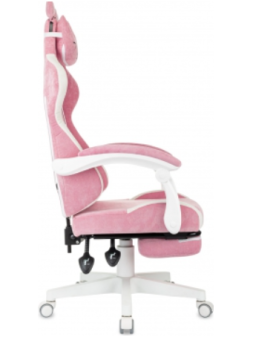 Кресло Knight Kitty/F W Fabric розовый/молочный крестов. пластик подст.для ног пластик белый