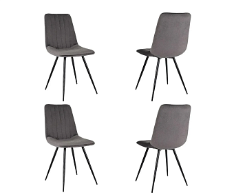 Кресло Бюрократ CH-K6_4 комплект 4шт Holland 18 металл черный на ножках (CH-K6_1/HL18_4)