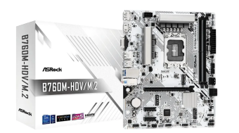Материнская плата Socket-1700 ASRock B760M-HDV/M.2 (B760) 2*DDR5 HDMI DP mATX